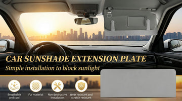 Car Sun Visor Extender Anti Glare Vehicle Sunvisor Extension Shade Attachment for Safe Driving Adjustable Auto Sunlight Blocker Accessories Universal for SUV Sedan Truck(Gray) - 0