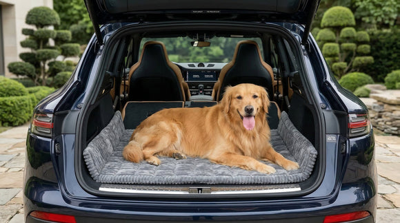 Dog Car Seat Cover for Back Seat Dog Bed for Car Fit for Backseat Extenders Car Seat Protector Nonslip Soft Durable for Cars Trucks and SUVs (Gray 24.8 x 54)