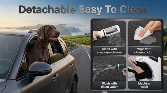 Dog Car Seat Cover for Back Seat Hard Bottom Back Seat Extender for Dogs - Supports 400lbs Waterproof Scratch Resistant Anti Slip Portable Dog Hammock