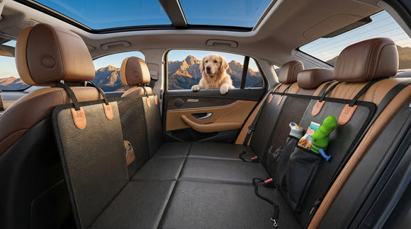 Dog Car Seat Cover for Back Seat Hard Bottom Back Seat Extender for Dogs - Supports 400lbs Waterproof Scratch Resistant Anti Slip Portable Dog Hammock