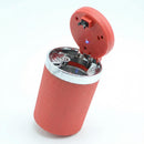 Ashtray with Lid 4 Inch x 2.7 Inch Red Stainless Steel Car Ashtray for Smoking in Car Office and Home (Red)-1