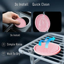 Car Cup Holder Coaster 4 Pack - Non Slip & Shockproof Flexible PVC Rubber Insert for Car/Truck/SUV/Van (2.75x0.2) Universal Fit Auto Cup Holders Accessories for Women and Man (Pink)-4