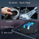 Car Cup Holder Coaster 4 Pack - Non Slip & Shockproof Flexible PVC Rubber Insert for Car/Truck/SUV/Van (2.75x0.2) Universal Fit Auto Cup Holders Accessories for Women and Man (Black)-8