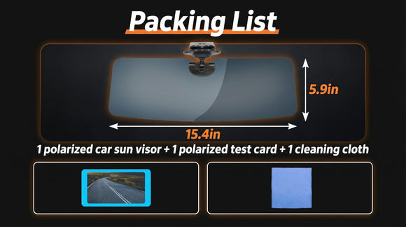Sun Visor Extender for Car Polarized Sun Visor for Car Adjustable Cars Visor Extender Sun Blocker Protect from Glare and Harmful Light(1PCS)
