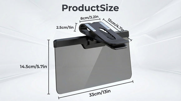 Sun Visor Extender for Car Enhanced UV400 Anti-Glare Adjustable Mount with PC Lens Universal Car Anti-UV Polarized Sun Visor Extender Attachment Anti-Snow Blind Ensure Safe Driving