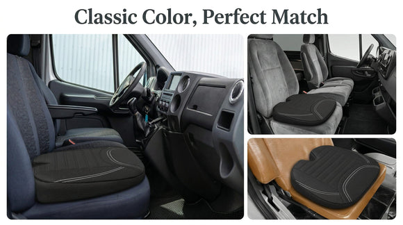All-Season Car Seat Cushion for Comfortable & Safe Driving Breathable Seat Cushion for Car with Ventilated Channel & Mesh Cover Memory Foam for Sciatica Tailbone & Back Pain Relief Anti-Slip
