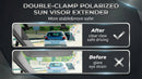 Sun Visor Extender for Cars Polarized Sun Visor Extender Universal Sun Blocker UV400 Adjustable Visor Extension for Car Visor Double-Clip Anti Glare Stray Light-6