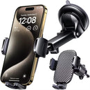 Car Phone Holder Mount Phone Mount for Car Windshield Dashboard Air Vent Universal Hands Free Automobile Cell Phone Holder Fit for iPhone Smartphone Carbon Fiber-1
