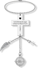 Bible Verse Hanging Ornaments Car Pendant for Home Vehicle Religious Faith Gifts for Women Men Gifts for Christian Scripture Thanksgiving Christmas Birthday Easter Prayer Gift Rearview Mirror Pendant-1
