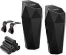 Car Cup Holder Trash Can, Leakproof Mini Trash with Lid and 90 Bags, 2 Pack for Car and Home with 2 ABS Hooks, Black-1