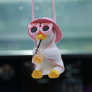 Cool Swinging Duck Car Hanging Ornament, Pendant Interior Rearview Mirror Decoration and Car Rear View Mirror Hanging Accessories-1