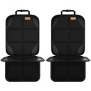 Car Seat Protector, 2Pack Seat Protector Protect Child Seats with Thickest Padding and Non-Slip Backing Mesh Pockets for Baby and Pet, Sedan SUV Truck (Black)-1