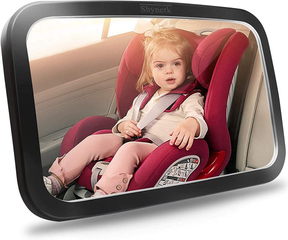Baby Car Mirror, Safety Car Seat Mirror for Rear Facing Infant with Wide Crystal Clear View, Shatterproof, 360° Rotation