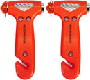 2-Pack Car Safety Hammer Seatbelt Cutter, Auto Emergency Escape Hammer with Window Glass Breaker and Seat Belt Cutter, Striking Red Escape Tool for Car Accidents-1