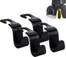 Car Seat Headrest Hook 4 Pack Hanger Storage Organizer Universal for Handbag Purse Coat fit Universal Vehicle Car Black S Type-1
