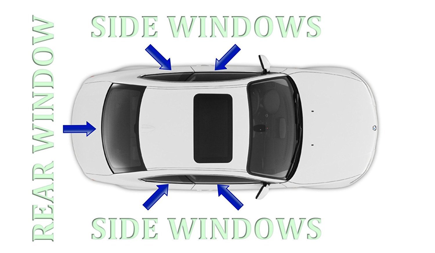 US Made Tint PreCut Window Tint Film Kit For Toyota RAV4 4DR 2006-2012 - Any VLT Shade, Scratch Resistant Precision Window Films Tint Kit - Foto 13
