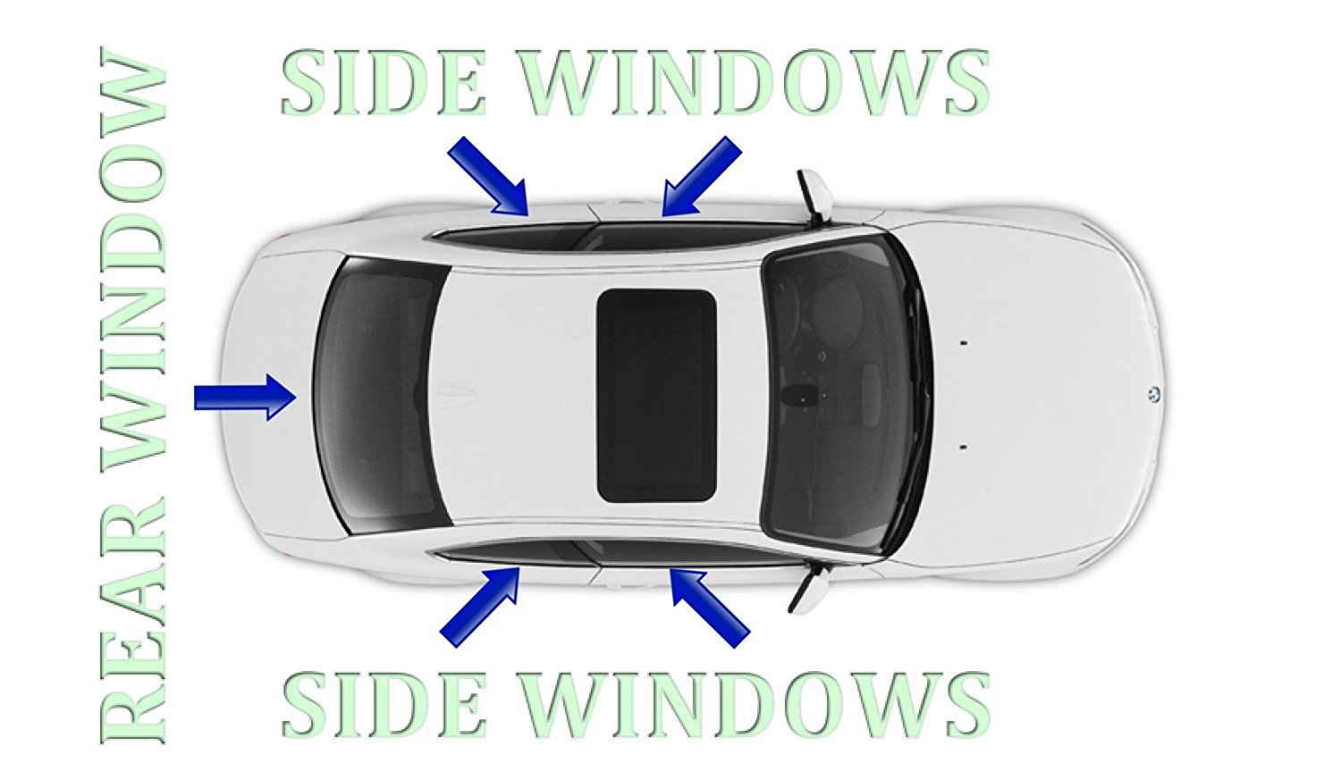 Autotech Park Precut Window Tinting Film for 2015-2020 Volkswagen Golf 4 Door Hatchback